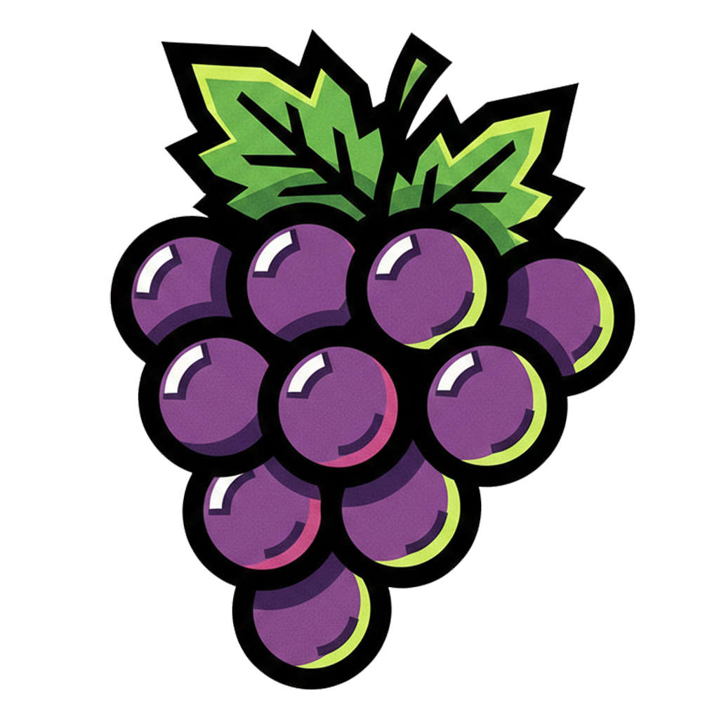 Pour grape mascot